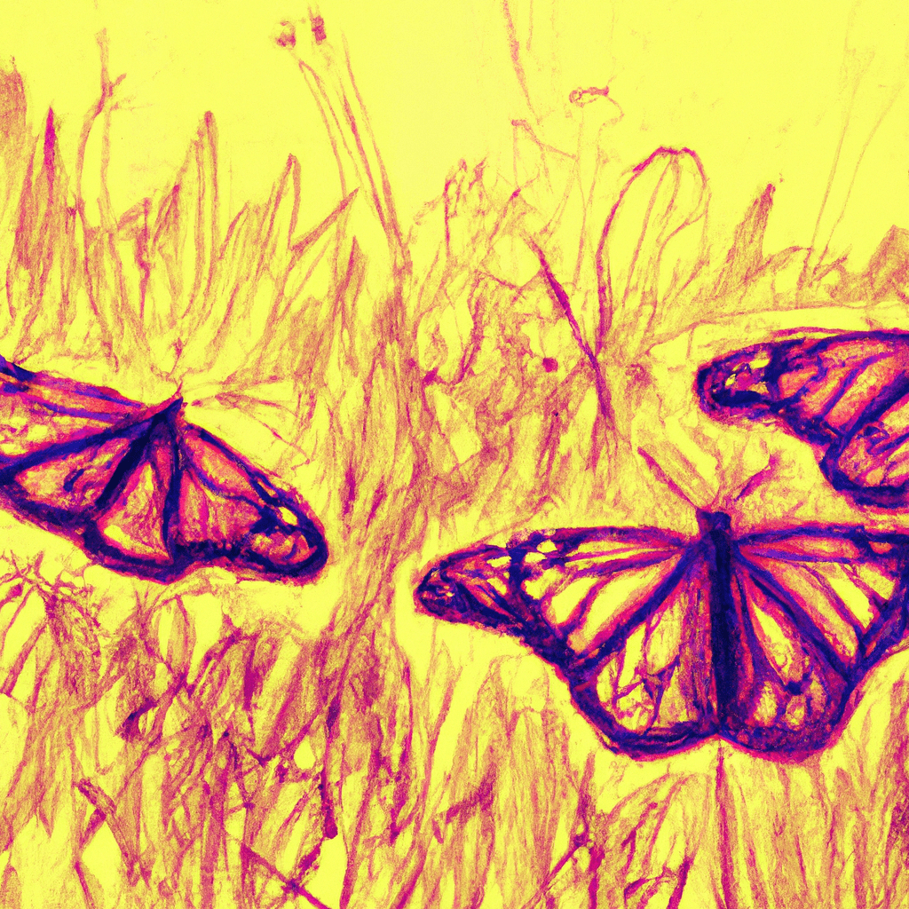 Example AI-Generated Image of Monarch Butterflies - Version 1