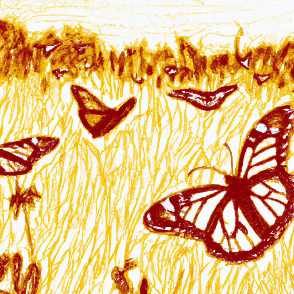 Example AI-Generated Image of Monarch Butterflies - Version 2