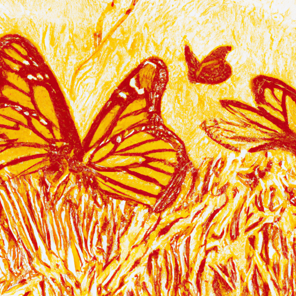 Example AI-Generated Image of Monarch Butterflies - Version 3
