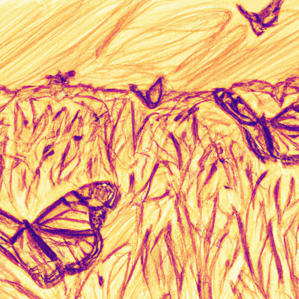 Example AI-Generated Image of Monarch Butterflies - Version 4
