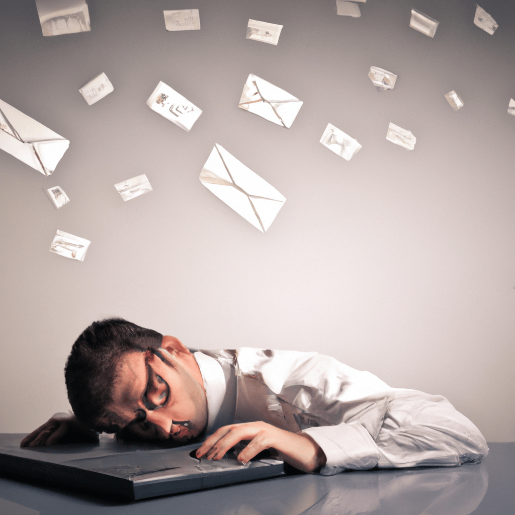 Man Sleeping at Desk Extract Emails Free Online Email Letters Flying
