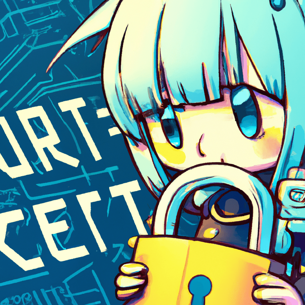 Anime Character with Blue Hair Holding Lock SHA-1 Generator Girl